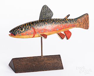 Ian McNair, carved and painted fish decoy