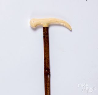 Bone handle walking stick
