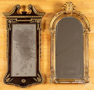 Georgian style giltwood mirror, etc.