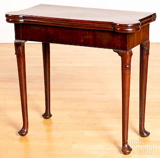 George II mahogany card table