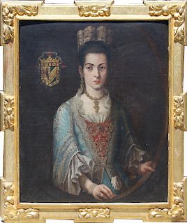 17th C Spanish School Portrait of an Elegant Woman