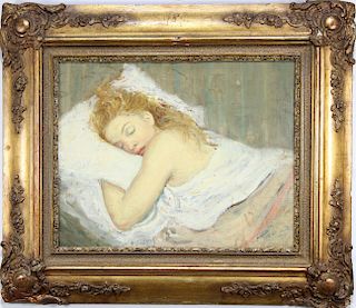 European School, Painting of a Sleeping Beauty