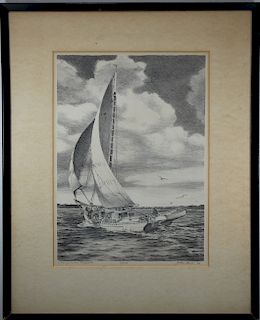John Moll (1910 - 1991) "Chesapeake Shipjack"