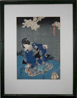 Toyokuni III, Antique Japanese Woodblock Print