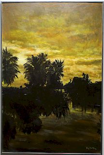 Florida School, '72 Signed Landscape Painting