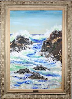 Signed, 1963 American School Seascape Painting