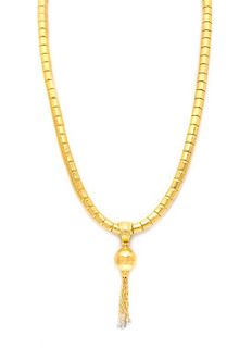 A High Karat Yellow Gold and Diamond Necklace, Gurhan, 38.90 dwts.