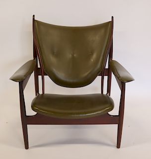 Finn Juhl Design Chieftains Chair Signed Interior
