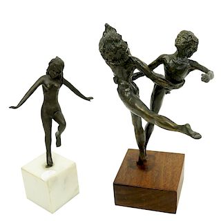 Two (2) Renzullo (20th Century) Bronze Sculptures