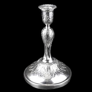 19th Century German Silver Plate Candlestick