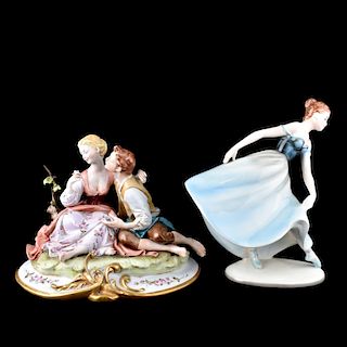 Two (2) Vintage Porcelain Figurines
