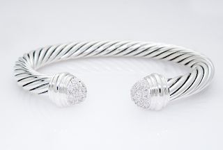 David Yurman Cable Classics Bracelet with Diamonds, 7mm