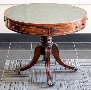 George IV mahogany drum table