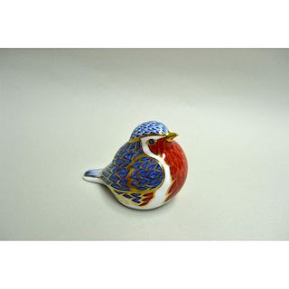 ROYAL CROWN DERBY ROBIN PAPERWEIGHT