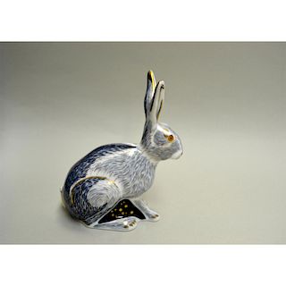 ROYAL CROWN DERBY STARLIGHT HARE PAPERWEIGHT