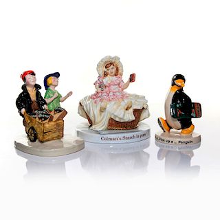 3 ROYAL DOULTON ADVERTISING WARE FIGURINES