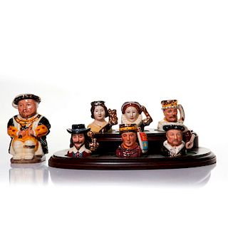 ROYAL DOULTON, KINGS AND QUEENS OF REALM, TINY TOBY JUGS