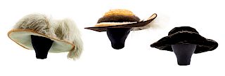 Three Edwardian hats, 1910s