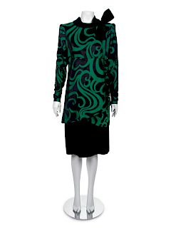 One Givenchy Cocktail Dress, One Bill Blass Cocktail Dress, and One Bill Blass Skirt Ensemble, 1970-80s