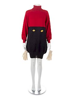 Moschino Cheap And Chic Mickey Mouse Sweater Dress with Attached Gloves, 1990s
