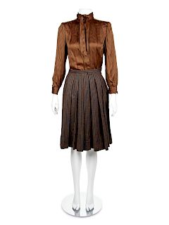 Nina Ricci Wool Skirt Suit, 1980-90s
Size 36.