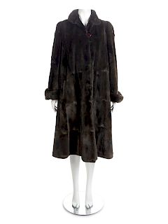 I. Magnin Long Fur Coat, 1980-90s