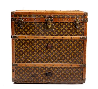 A Louis Vuitton Trunk, 1890-1900s
25 1/2 length x 25 height x 25 3/4 width inches
