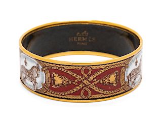 An Hermes Bracelet with Horse Motif in Box,