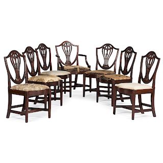 Philadelphia Shield Back Chairs with Prince of Wales Carving