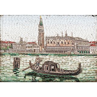 Micromosaic Framed Venetian Plaque