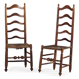 Early Maple Ladderback Chairs 