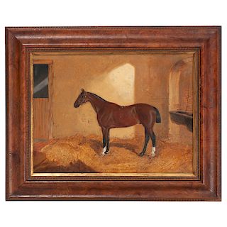 English School, Portrait of a Horse in a Stable