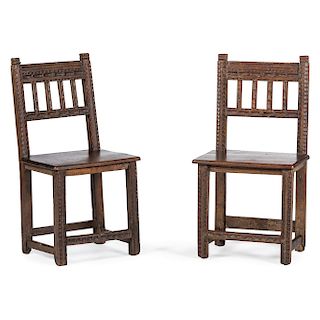 English Oak Hall Chairs