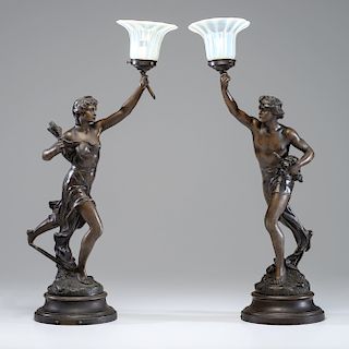 Jean-Baptiste Germain Sculpture Lamps