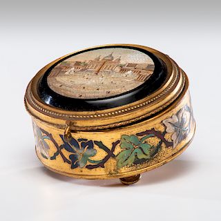 Grand Tour Micromosaic Dresser Box with St. Peter's