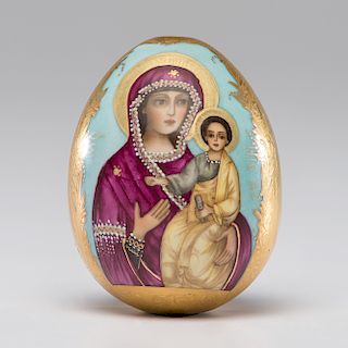 Porcelain Easter Egg, Likely Imperial Porcelain Manufactory