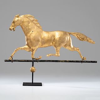 Copper and Zinc Running Horse Weathervane