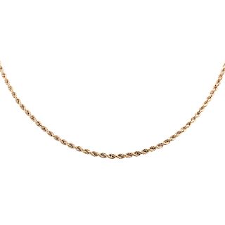 A Ladies Long Rope Chain in 14K Gold