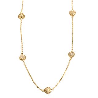 A Ladies J. Ripka Necklace with Diamonds in 18K