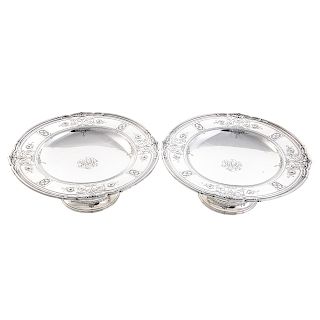 Pair American Sterling Silver Tazzas