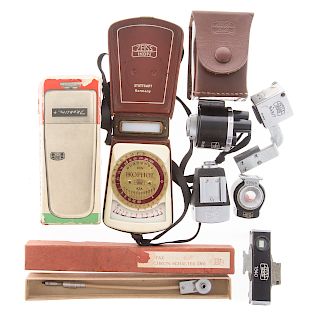 Eight Zeiss Ikon Optical Finders & Accessories