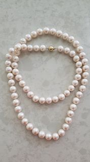 TAHITIAN LONG PEARL NECKLACE 14K CLASP