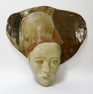 Marco Celotti Art Pottery Face Mask Sculpture