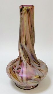 Rindskopf Twisted Bohemian Glass Vase