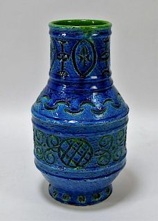 Aldo Londi Bitossi Rimini Blue Ceramic Vase