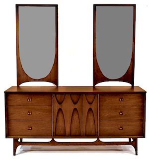 Broyhill Brasilia MCM Mirrored Dresser
