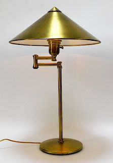 American Modern Industrial Brass Cantilever Lamp