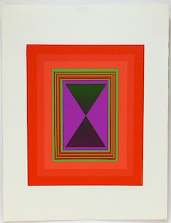 MCM Abstract Geometric Color Field Lithograph