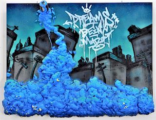3D Graffiti Spray Can And Foam Painting