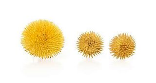 An 18 Karat Yellow Gold "Sea Urchin" Demi Parure, Tiffany & Co., 44.60 dwts.